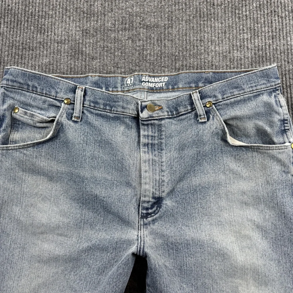 Wrangler Advanced‎ Comfort Cowboy Cut Jeans Mens 40x30 Blue Straight Leg Denim